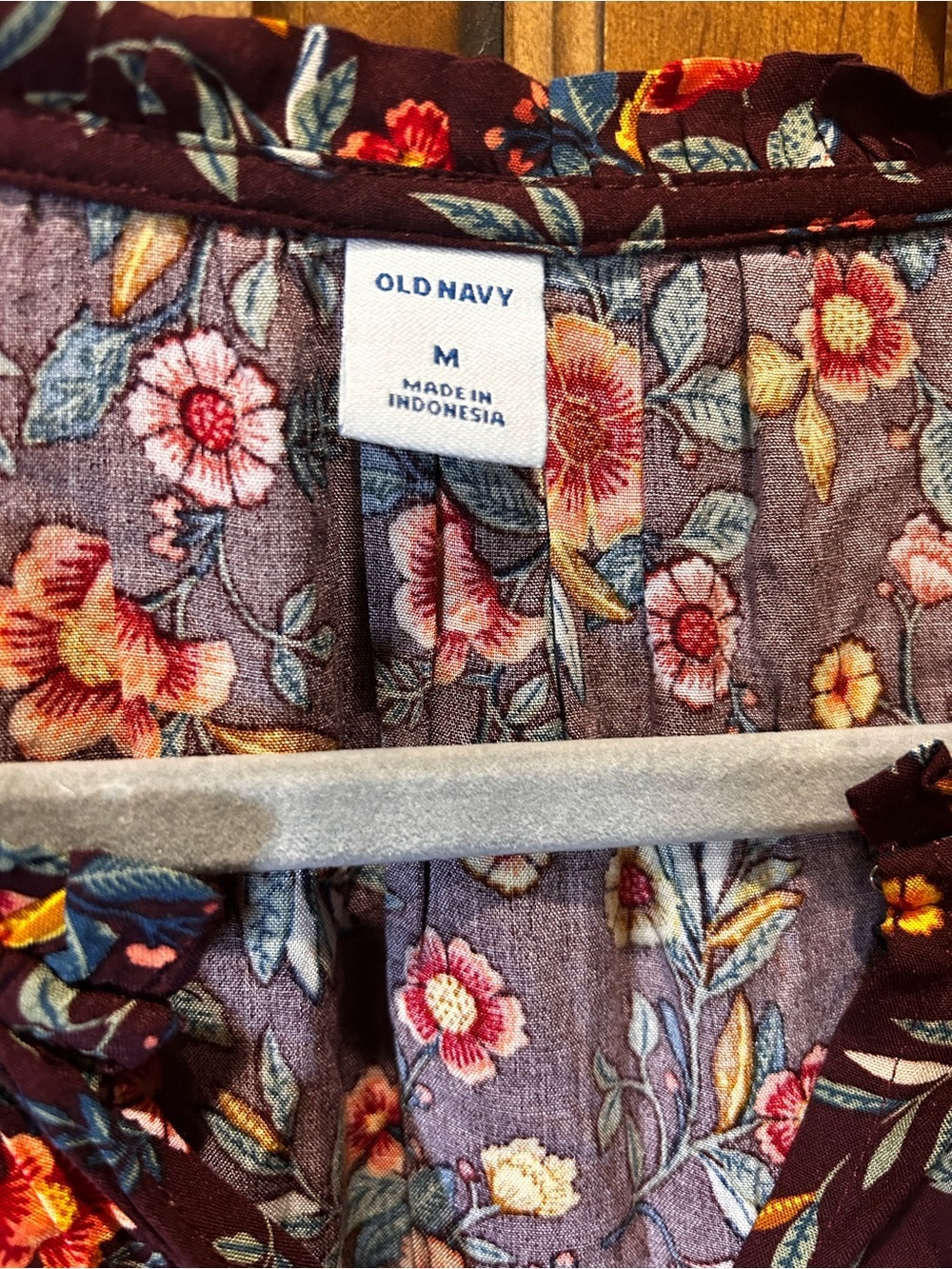 🎃OLD NAVY Floral Tiered Ditsy Midi Swing Dress Boho Size M - Picture 10 of 10